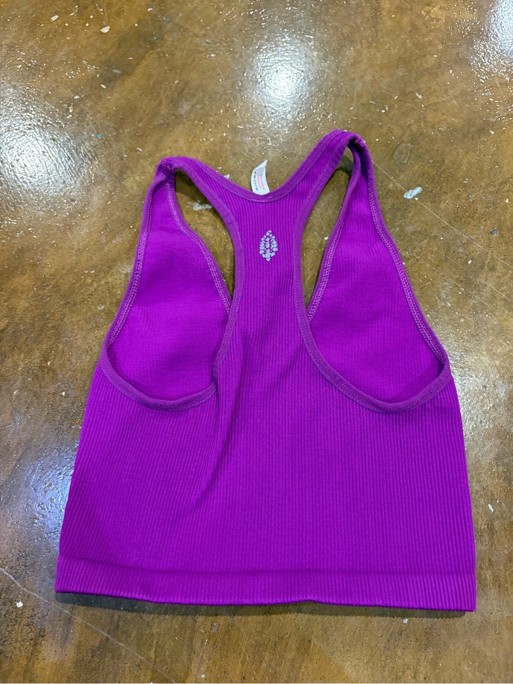FP Movement by Free People Ribbed Racerback Sports Bra - Fuchsia - Picture 3 of 3